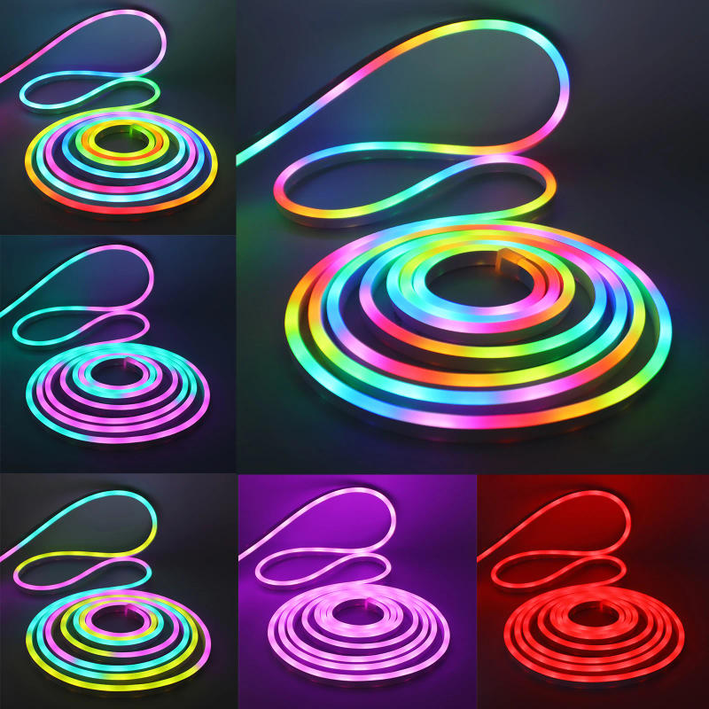 Description Picture 2 of itemUSB Neon LED Strip Waterproof 5V WS2812B LED Ribbon Wifi Bluetooth APP 24Keys 28Keys Remote Control RGBIC Neon Strip Rope Light