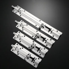 1pc Door Bolt 2/3/4/5/6/8 Inch Stainless Steel Lock Sliding Chain Furniture Latch Home Safety with Screws