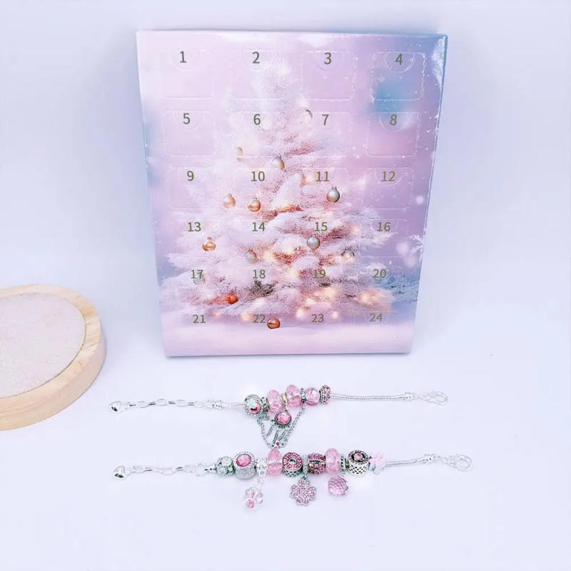 Description Picture 6 of item2023 Christmas Advent Calendar Woman Diy Jewelry Bracelets Kit Girls Countdown Calendar Jewelry Box Christmas Gift For Girl Kid