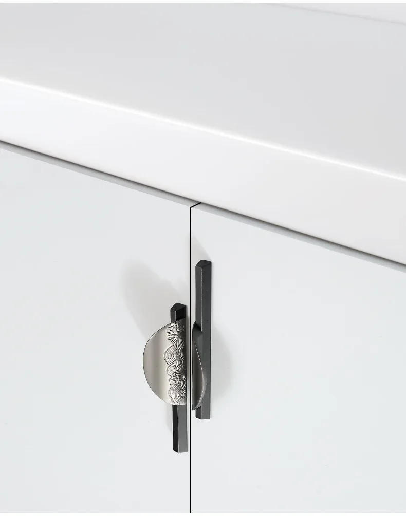 Description Picture 5 of item1pcs Modern Gold Grey Black Round Cabinet Door Handle Drawer Pulls Knobs Long Kitchen Cupboard Furniture Handles Hardware