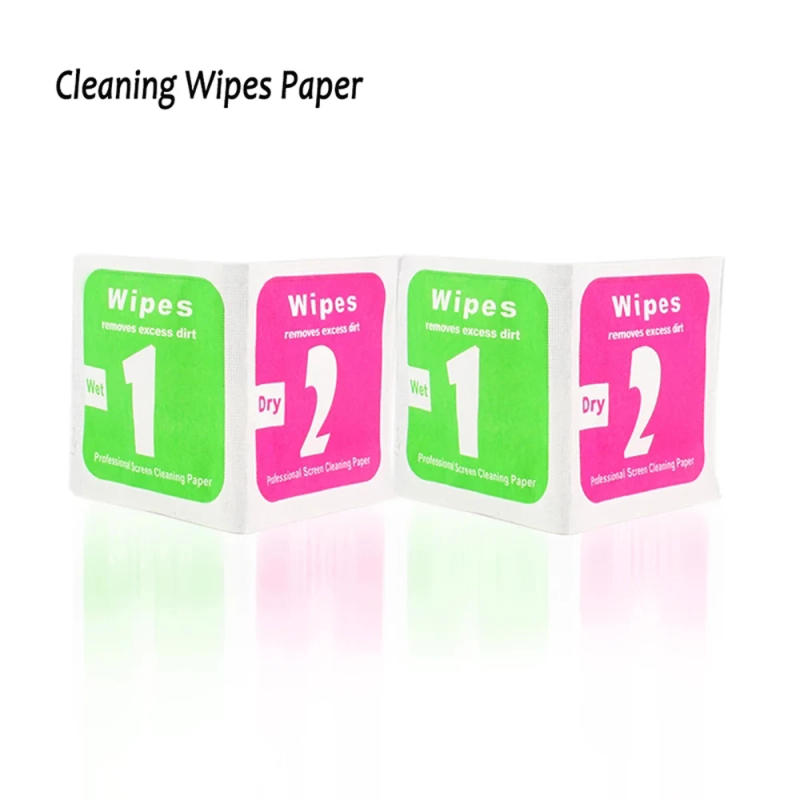 Description Picture 2 of item100Pcs Cleaning Cloth Wet Dry Wipes for Camera Lens Phone Tablet LCD Screens Dust Removal Papers