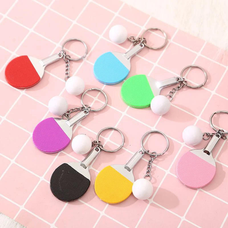 Description Picture 4 of item1PC Unisex Sport Ping Pong Table Tennis Ball Badminton Bowling Ball Keychain Key Chain Keyring Key Ring Souvenir Gift Ornament