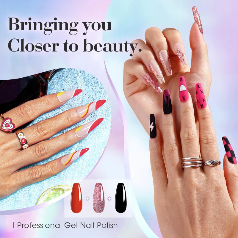 Description Picture 3 of itemROSALIND 15ml Gel Nail Polish Hybrid Varnish Semi Permanent UV Nail Art Line Nail Polish Pen Soak Off Top Base Coat Gel Esmalte