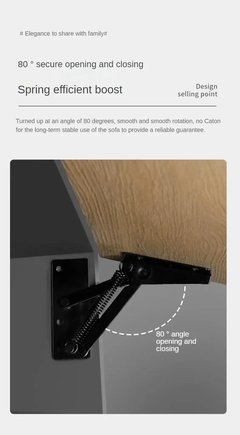 Description Picture 5 of itemGSTARAM Multi Functional Storage Box Flip Storage Hardware Bed Box Hinge Sofa Split Spring Hinge Accessories