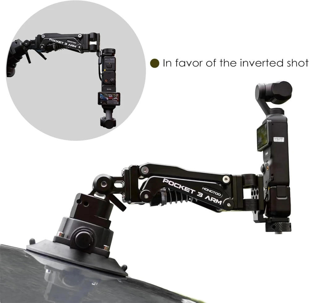 Description Picture 3 of itemHONGTOO PK03 DJI Pocket 3 Car Suction Mount Shock Absorber Arm Z-axis Video Vibration Damper Stabilizer fr DJI POCKET Osmo Gopro