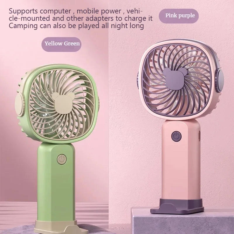 Description Picture 4 of itemMini USB Handheld Fan Multi-Functional Desktop Fan With Stand Wireless Portable Small Cooling Outdoor Electric fan Air Cooler