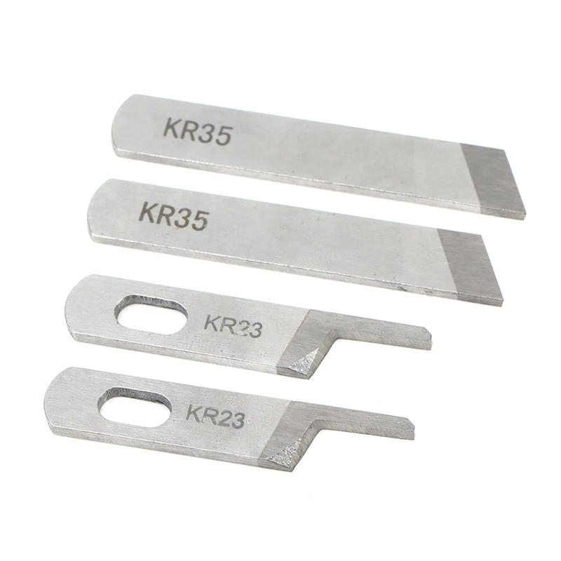 Description Picture 2 of item2PCS Overlock Sewing Machine KR23 KR35 Upper Down Knife Blade Tungsten Steel For Siruba Pegasus Sewing Machines Accessories