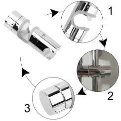 Shower Head Holder Bracket Bathroom Accessories Shower Slide Rail Bar Holder ABS Adjustable Clamp
