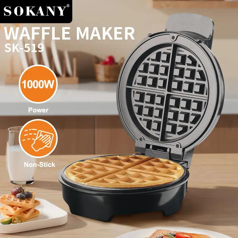 Description Picture 2 of itemMulti-function Electric Waffle Maker, Physical Anti-stick Design, Anti-scald Handle, Suitable for Breakfast, Dessert, Snacks