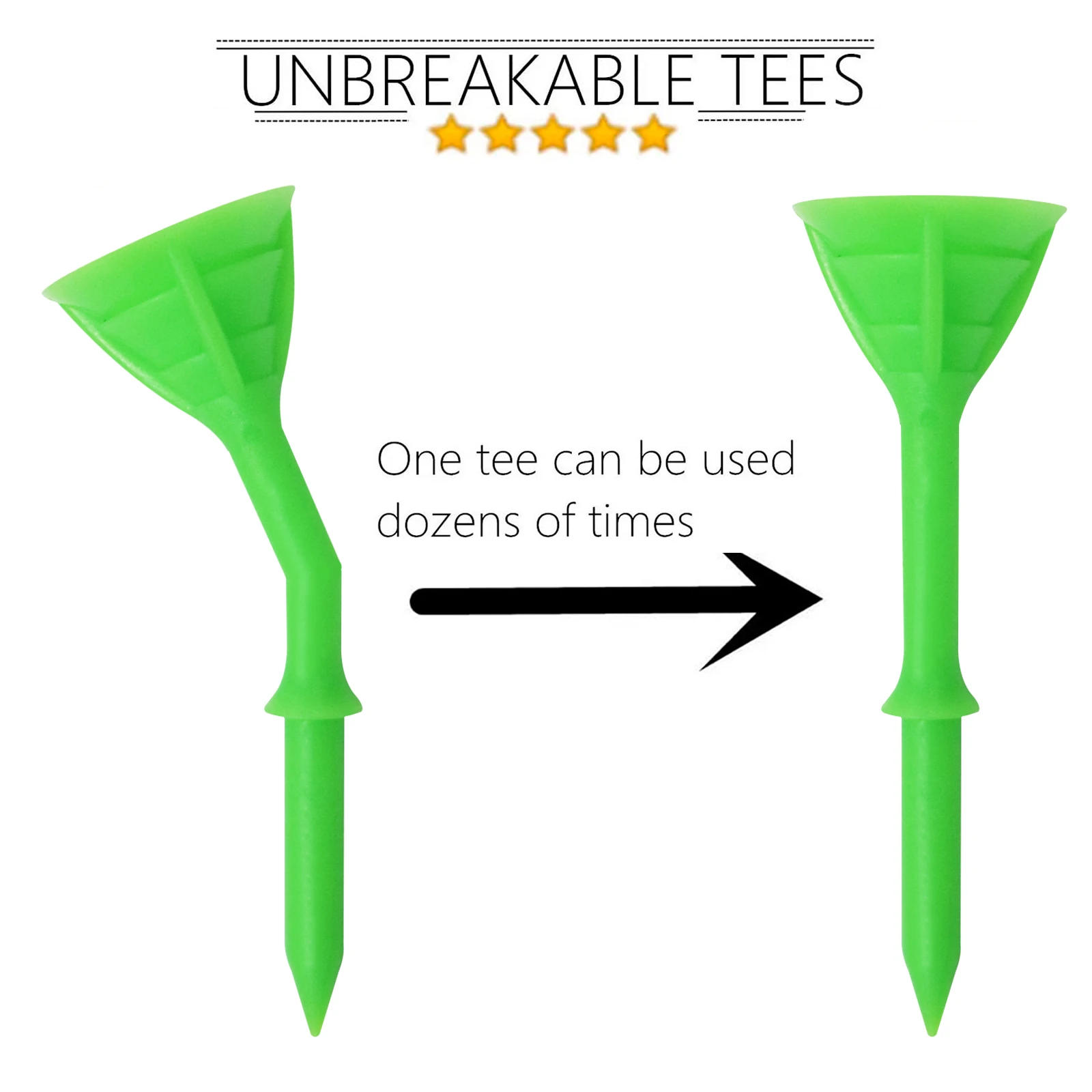 Description Picture 5 of itemGolf Tees Plastic Unbreakable Tee 3 1/4 Inch 100 Pack, Durable Stable Golf Tee 4 Colors Available for Practice Drop Shipping