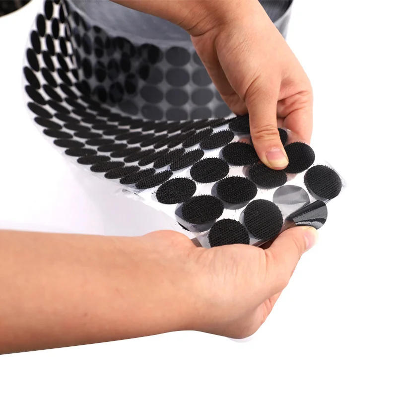 Description Picture 4 of item99pairs 10/15/20mm Transparent Sticky Dots Self Adhesive Hook and Loop Fastener Tape Strong Glue Baby Round Coin Tape Sticker