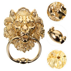 Door Handle Gold Ring Knocker Drawer Pulls Knob Gate Handles Front Brass Round Decor