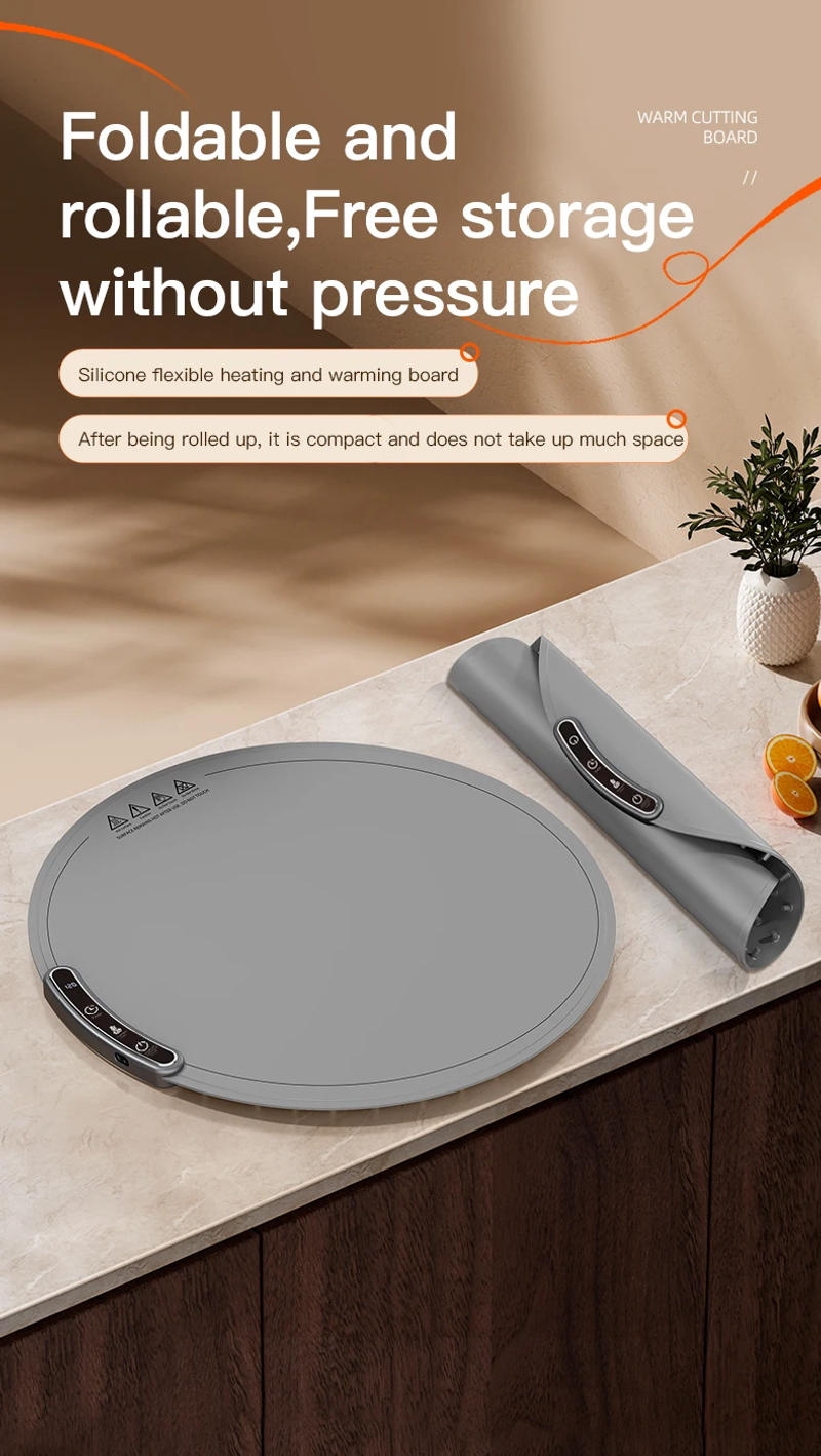 Description Picture 4 of itemTINSOL Electric Food Heating Pad Portable Collapsible Heating Tray with 8 Temperature Settings Thermostatic Food Heating Pad