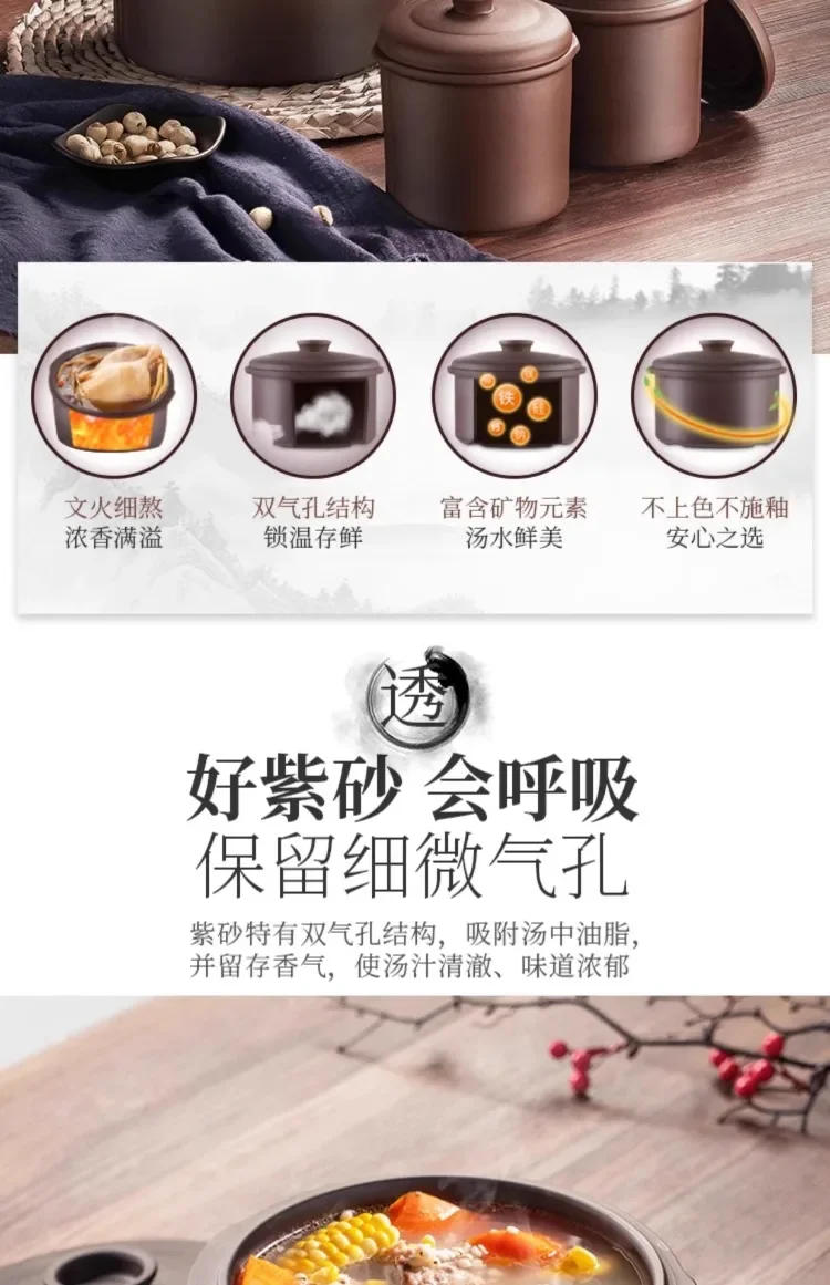 Description Picture 6 of item220V Automatic Ceramic Electric Stew Pot Double Boiler For Soup Porridge Bird Nest Home Kitchen