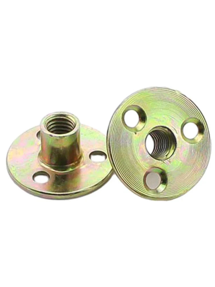 Description Picture 3 of itemCarbon Steel Flange Coupling with M8 M10 Thread Zinc Plating Three Hole Lock Nuts Furniture Connector Fastener