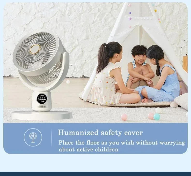 Description Picture 6 of itemAir Circulation Fan Silent 8000mAh Table Vertical Floor Standing Fan Air Convection Spiral Turbine Cooling Fan