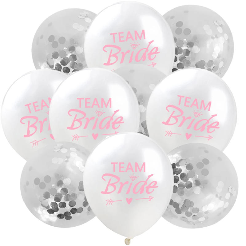 Description Picture 6 of item10Pcs Rose Gold Team Bride Latex Confetti Balloons Hen Bachelorette Party Decoration Bride To Be Bridal Shower Supplies Wedding