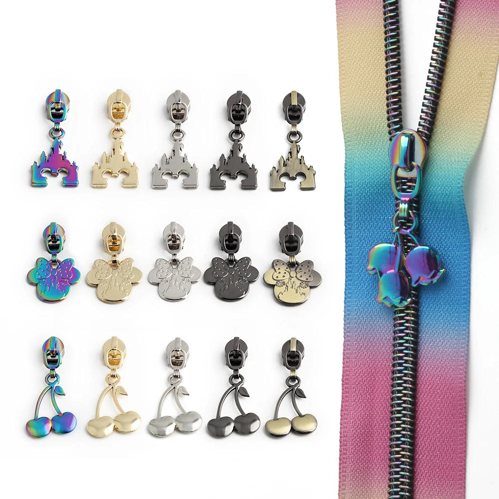 Description Picture 4 of item10Pcs 5# Zipper Sliders For Nylon Zipper Bag Pocket Zipper Pulls Metal Zips Head Zip Repair Kits DIY Garment Sewing Accessories