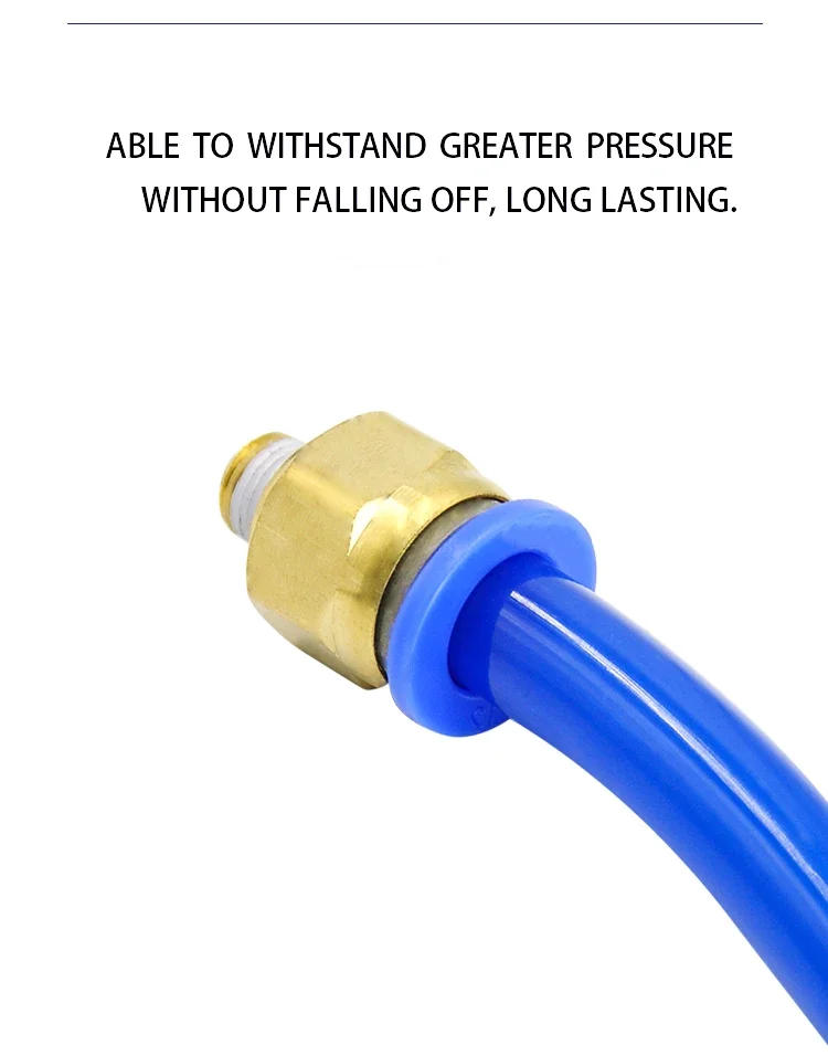 Description Picture 5 of itemPC12-01 500PCS A Lot Quick Air Hose Connector 12mm To Thread BSP 1/8" Male Nipple Brass Coupling One-Touch Pneumatic Fitting