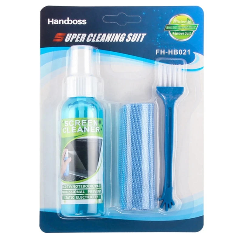 Description Picture 5 of item1 Set Brush Cloth Liquid High Qulity Screen Cleaning for LCD Tablet Phone Pad Laptop Computer Camera Lens Cleaner