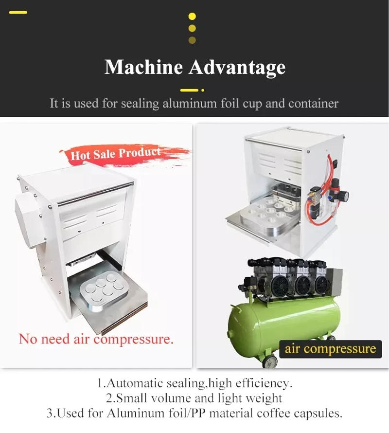 Description Picture 6 of itemAutomatic Electric Coffee Capsule Cup Sealing Machine Nespresso Aluminum Foil 6 Holes Heat Sealing Machine