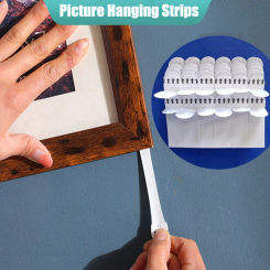 10PCS Photo Frame Traceless Double-sided Stickers Nail-free Picture Hanging Strips Wall Hook Glue Adhesive Strip