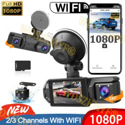 WIFI&APP Car Dvr 1080P Dash Cam for Cars 2/3 Channel Camera Recorder Front inside Rear View Camera for Vehicle Night vision