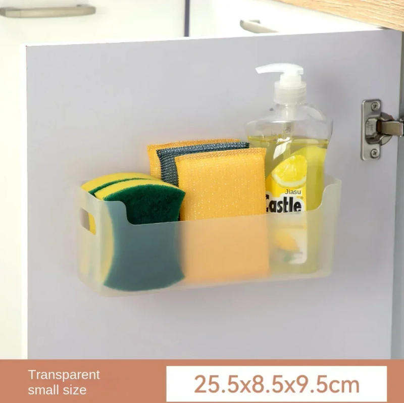 Description Picture 6 of itemNon Perforated Cling Film Rack Inside Cabinet Wall Shelf Shelves Spice Dish Drying Rack Cabinet Door Organiser for Kitchen