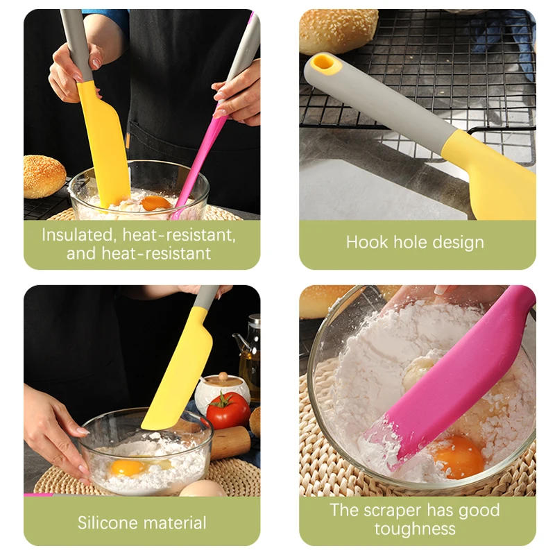 Description Picture 5 of itemExtra Large Silicone Cream Baking Scraper Non Stick Butter Spatula Smoother Spreader Heat Resistant Cookie Pastry Scraper