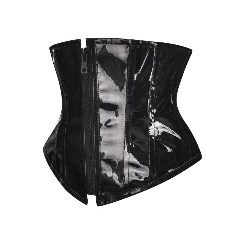 Description Picture 3 of itemWomen Shiny PVC Corset Top PU Leather Underbust Waist Trainer Bustier