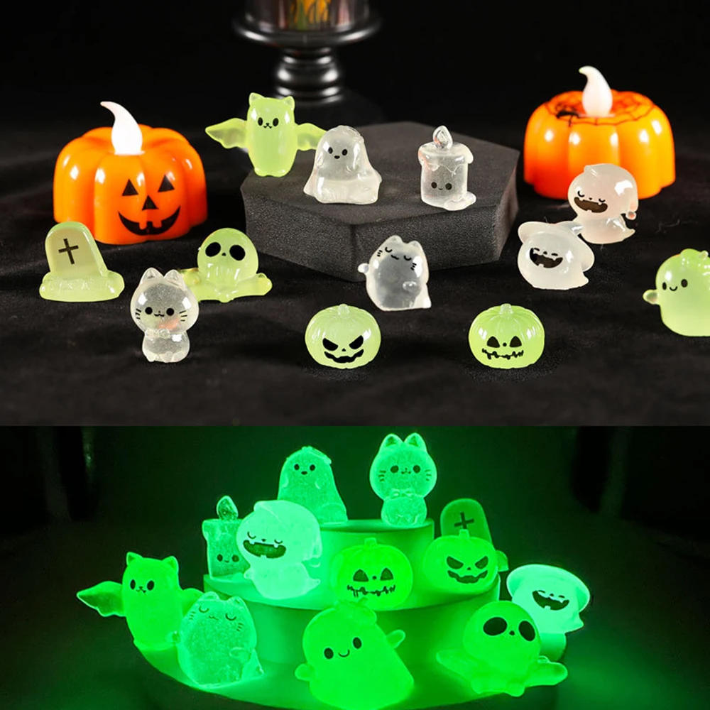 Description Picture 6 of itemLuminous Micro Landscape Halloween Pumpkin Ghost Ornaments DIY Kit Resin Decoration Outdoor Patio Lawn Yard Garden Accessories