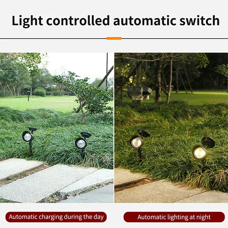 Description Picture 6 of itemGarden LED Solar Spotlight Outdoor Lights Landscape Decoration IP65 Waterproof for Lawn Courtyard Pathway Tree Separately Lamp