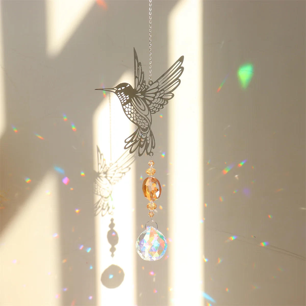 Description Picture 6 of itemCrystal Suncatcher Sun Catcher To Hang Tree of Life Wind Pendants Hanging Glass Prisms Wind Chimes for Outdoor Garden Decoration