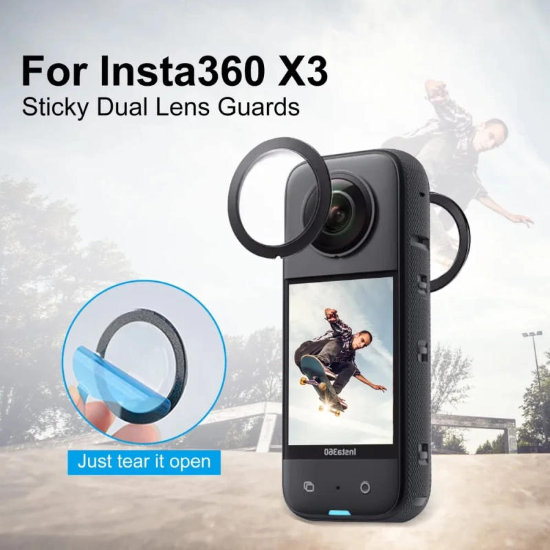 Description Picture 3 of itemLens Guards for Insta360 X3 Anti-Scratch Premiun Lens Protector Cap for Insta 360 X3 Camera Sticky Protective Guard Accessories