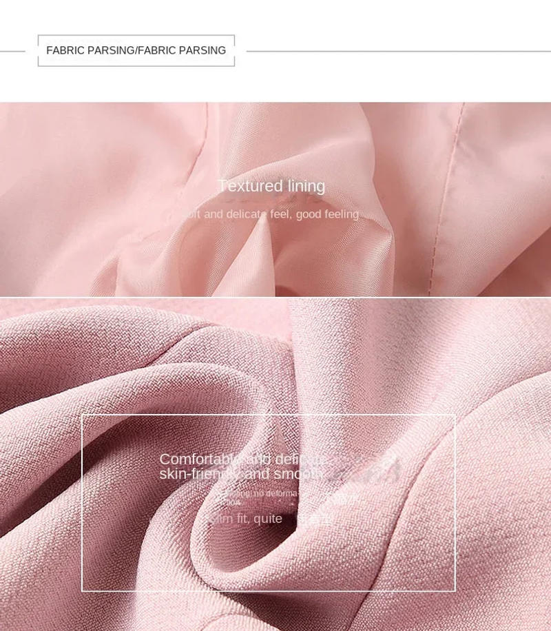 Description Picture 4 of itemWomen Blazers Fashion Jackets Small Chiffon Suit Jacket Candy Color Long Sleeve Slim Suit Single Button Office Lady Basic Coat