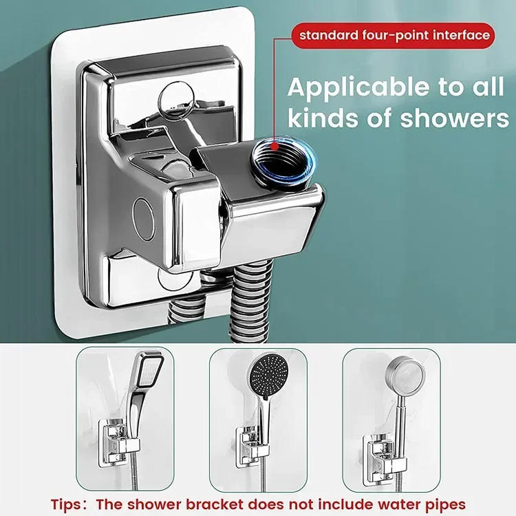 Description Picture 4 of itemShower Head Holder Adjustable Wall Mounted Shower Holder Self-Adhesive Showerhead Handheld Bracket Bathroom  Accessories