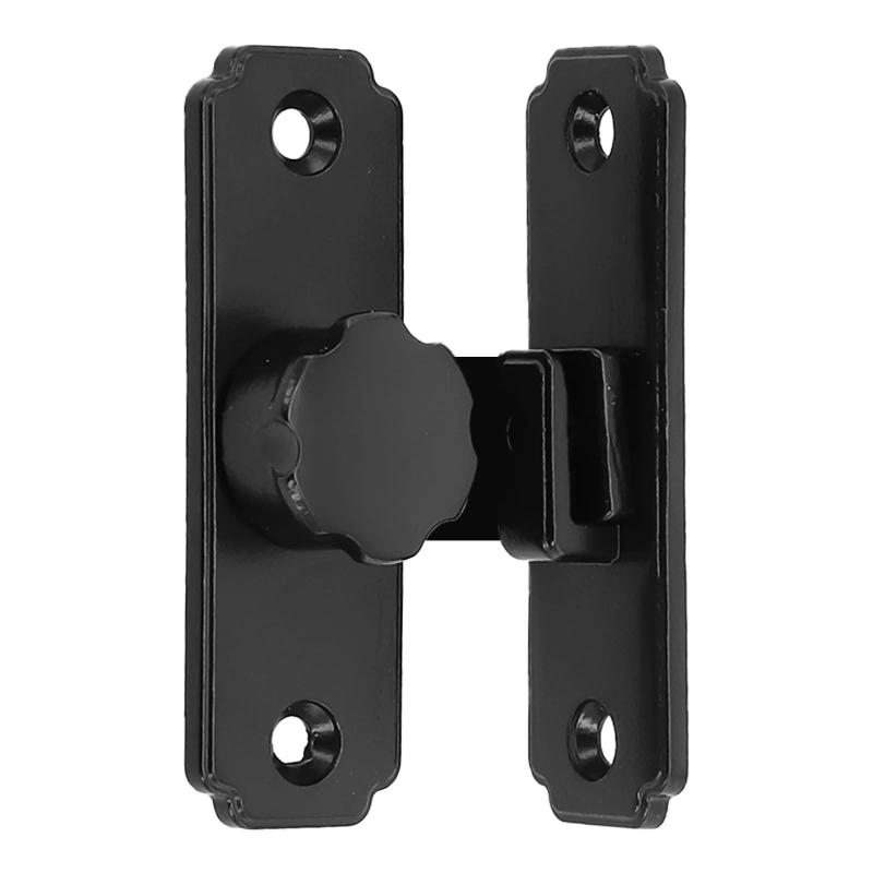 Description Picture 6 of itemFlip Door Sliding Latch 90 Degree Stainless Steel Latch Sliding Barn Door Lock Right Angle Door Hasp Lock Silver Black