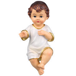 Religious Holy Child Ornament Baby Crib Boy Toy Resin Saint Adornment Household Jesus Figurine Statue Home Decor