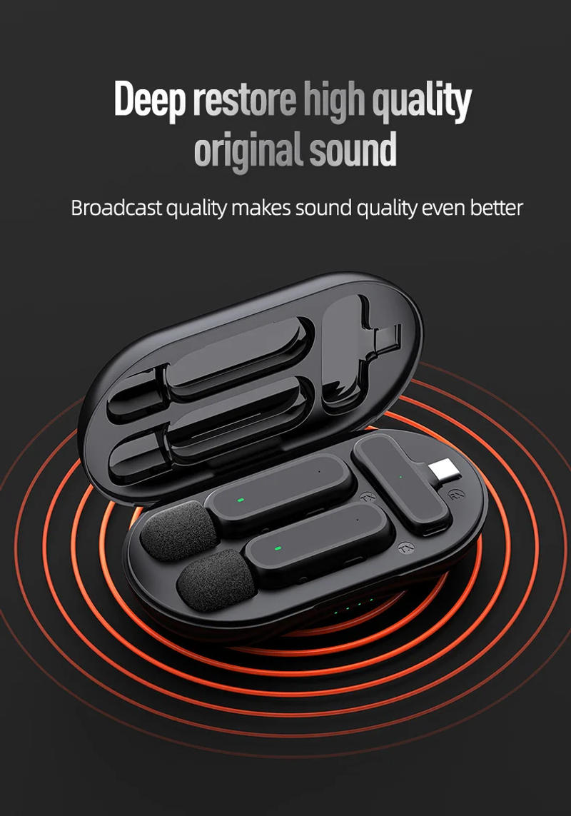 Description Picture 6 of itemXiaomi Mijia Wireless HD Radio Live Microphone Noise Cancel Dual Mic 20 Meters for Mobile Phone Tiktok Short Video Recording
