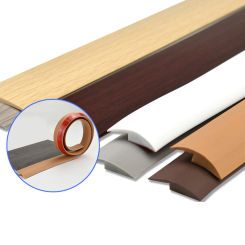 Floor Transition Strip Edge Closing Self-Adhesive- Flat Laminate Floor Cover Strip Floor Edge Trim Threshold Sealing Strips