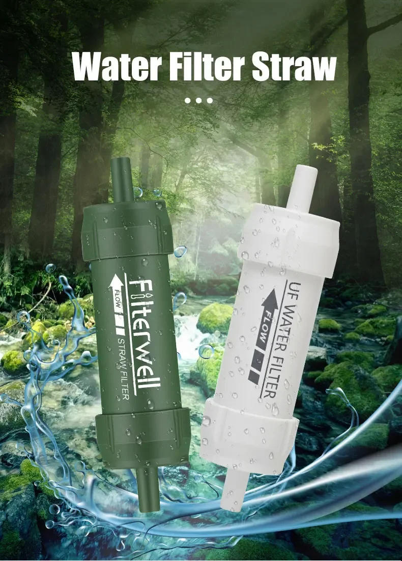 Description Picture 2 of itemOutdoor Survival Water Filter Camping Portable Emergency Filter Water Bottle Safety Survival Supplies Camping Accessories