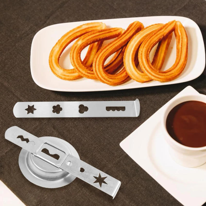 Description Picture 5 of item2pcs Shortbread Kitchen Bread Attachment Replacement Meat Grinder Nozzle With Connecting Ring 8 Patterns Stainless Steel