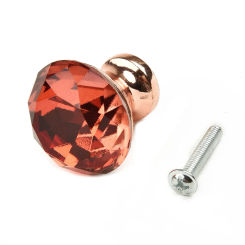 Rose Gold Rhinestone Door Knob Cabinet Drawer Cupboard Wardrobe Pull Handle Kitchen Cabinet Handles Modern Furniture Hardware