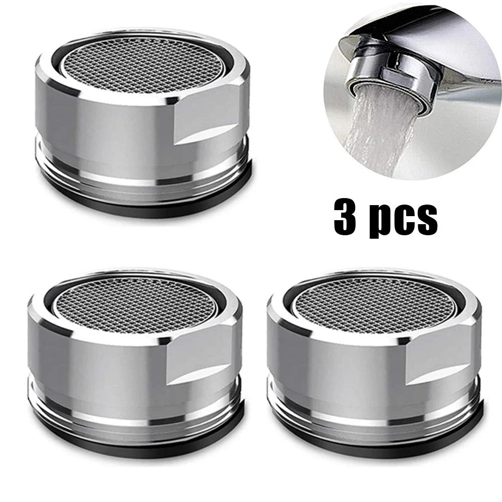 Description Picture 2 of item3pcs Brass Water Saving Faucet Tap Aerator Replaceable Filter Mixed Nozzle 24mm Thread Bathroom Faucet Bubbler Bathroom Parts