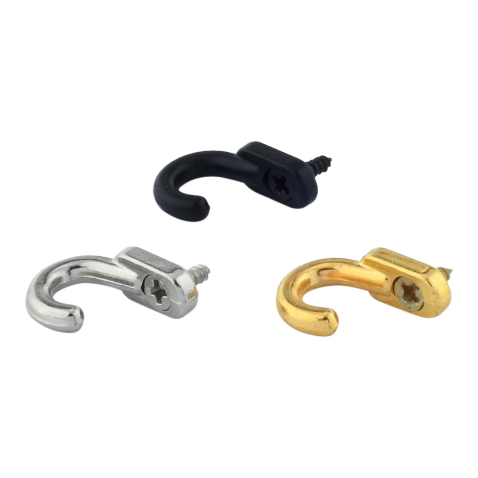 Description Picture 4 of item20pcs Mini Alloy Hooks w/screws Wall Hangers 17mm/0.67in Vintage Black Silver Gold Kitchen Bathroom Key Towel Hat Coat Bag Mask