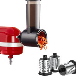Slicer Shredder Attachments for KitchenAid Stand Mixer Cheese Grater Attachment for KitchenAid, Slicer Accessories with 3 Blades