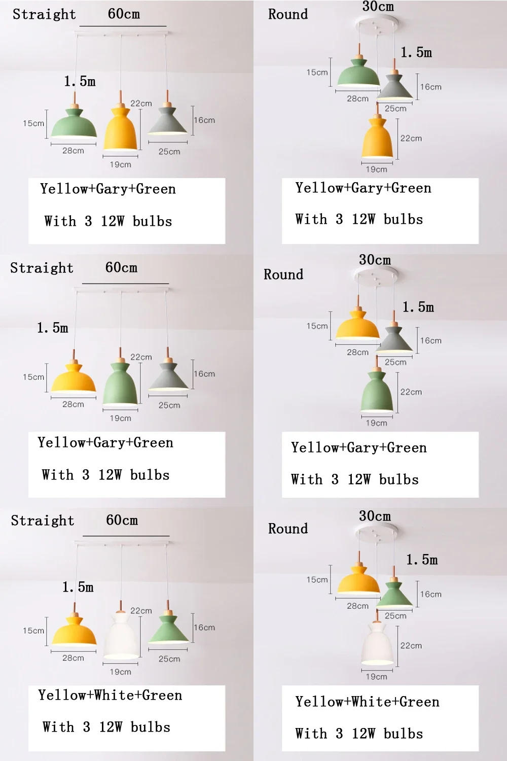 Description Picture 2 of itemFrench Modern Macarone Wedding Decoration Pendant Chandelier Lustre Led Light Kitchen Dining Table Modest Ceiling Lamps for Room