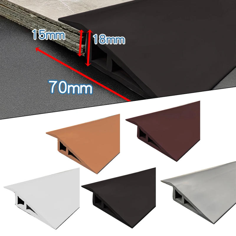 Description Picture 4 of item15mm Floor Transition Strip Self-Adhesives Waterproof PVC Cuttable Wear-resistant Sealing Carpet To Tile Floor Door