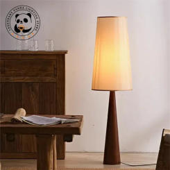 Modern Vintage Floor Lamps Simplicity Solid Wood Luminaire Shop Restaurant Bedroom Bedside Parlor Corner Study Decor LED Fixture