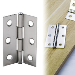 10pcs Door Hinges Butt Internal Internal Stainless Steel For Entrance Doors Room Doors Part Replacement Home Accessories